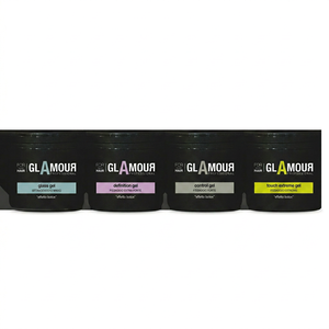 Ensemble de gel coiffant professionnel Glamour, tenue forte, volume et fini brillant pour tous types de cheveux, utilisation unisexe pour adultes - Product Image 1