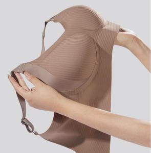 Sous-vêtements fins pour femmes, sans trace, avec soutien-gorge réglable, pour gros seins, sans armature, taille unique - Product Image 2