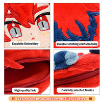 Style coréen Desgin dessin animé Anime personnalisé pochette en peluche unisexe fermeture à glissière personnalisé peluche porte-monnaie pochette cadeau