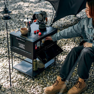 Organizador de Almacenamiento Plegable Rectangular Moderno Retro, Contenedor de Alimentos de Plástico PP, Organizador de Ropa Moldeado por Inyección para Acampar al Aire Libre - Product Image 3