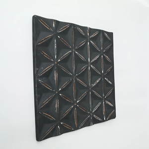 Black Square MDF Wall Decor 16x16 Elegant Home Accent - Product Image 3