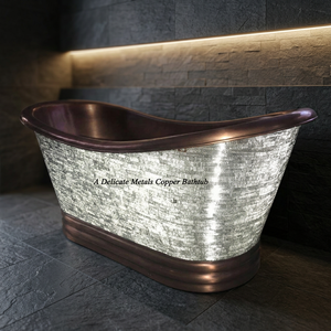 Bañera de Mosaico de Metales Delicados con Acabado Antiguo, Bañera Ovalada Hecha a Mano, Duradera y Independiente, DM-296 - Product Image 6
