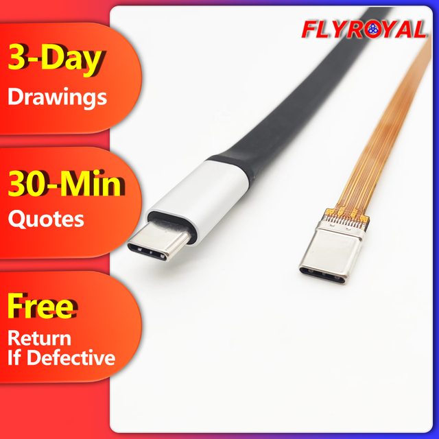 Customized Cable TYPE-C Male to Male Cable Fast Charging Cable FPC
