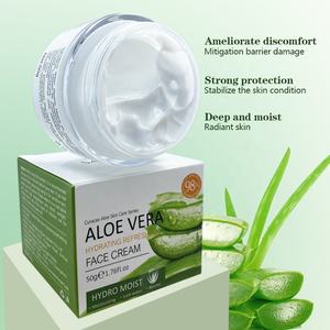 Crème hydratante naturelle pour le visage à l'aloe vera Contrôle de l'huile Crème à l'essence d'aloès Dissolvant de points noirs Gel hydratant à l'aloe vera Crème pour le visage - Product Image 2