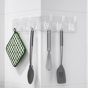Wholesale Seamless Multi-Purpose Coat Hat <strong>Hook</strong> <strong>Wall</strong> Mounted Plastic Sticky <strong>Hooks</strong> Kitchen Non Punching Trackless <strong>Wall</strong> <strong>Hook</strong> - Product Image 1