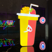 Boîte à lumière LED, enseigne publicitaire lumineuse 3D pour magasin de détail, devanture commerciale, affichage mural