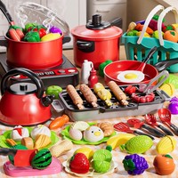 Ensemble de jouets de cuisine en plastique pour enfants, pour garçons et filles de 4 à 6 ans, maison de jeu, simulation de cuisine, ustensiles de cuisine, sauté, hachage, usine