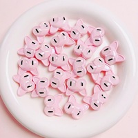 Perles acryliques fantaisie en forme de tête de chat aux grands yeux, trou droit, perles en vrac, fournitures de bricolage pour enfants
