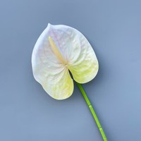 Bunga Anthurium Sutra Buatan Real Touch - Tahan UV Ramah Lingkungan Dekorasi Buatan Tangan untuk Pernikahan Paskah Natal