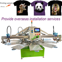 Machine de sérigraphie automatique à carrousel 4 couleurs 10 stations avec tous les kits