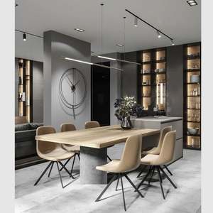 Meubles de cuisine modernes, buffet multifonctionnel, porte en pierre frittée, structure en WPC, cuisine ouverte, cuisine en kit pour la maison - Product Image 2