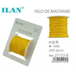 Filo per Macramè Ilan 1mm 20M Giallo per Lavori Artigianali - Product Image 1