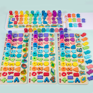 Bestes Preis-Leistungs-Verhältnis Kinder 5-in-1 Logarithmisches Brett Digitales Formen-Zuordnungspuzzle Juguetes Frühpädagogisches Spielzeug für Kinder Jungen Mädchen - Product Image 4