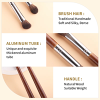 Ensemble de 28 pinceaux de maquillage de haute qualité avec manche en bois naturel et poils en nylon, plusieurs tailles, comprend une gamme complète d'outils pour les fards à paupières