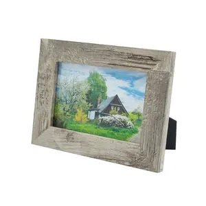 Jinn Home Personnaliser Cadre photo en bois Décoration de la maison Cadre photo semblable à la texture du journal