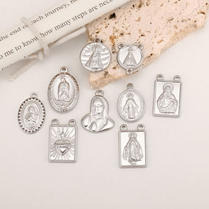 Pendentifs religieux en acier inoxydable à double trou, Vierge <span class=keywords><strong>Marie</strong></span> Catholique, Notre-Dame <span class=keywords><strong>de</strong></span> Guadalupe, Breloques Vierge <span class=keywords><strong>Marie</strong></span>, Fournitures <span class=keywords><strong>de</strong></span> bijoux, Cadeau religieux - Product Image 5