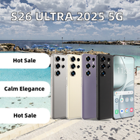 Smartphone Baru Original S26 Ultra 2025 16GB+1TB Dual SIM Layar AMOLED 4K 120Hz Melengkung Kamera Belakang 108MP Buka Kunci Wajah Android 15 5G 65W