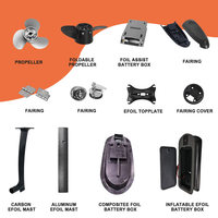 OEM ODM Accessoires Jetboard personnalisés en fibre de carbone 3K ailerons de surf à queue centrale aileron de planche de surf électrique Jetsurf alimenté par batterie
