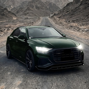 Audi Q8 SQ8 Front <b>Lip</b> <b>Splitter</b> Piano Black Carbon Fiber Texture ABS 2019-2023 Body Kit Modification - Product Image 2