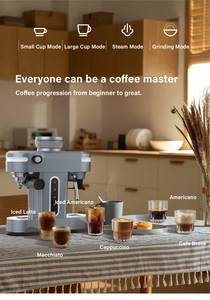 เครื่องทำกาแฟเอสเปรสโซขนาด20บาร์เครื่องทำฟองนมควบคุมหน้าจอสัมผัสปรับอัตราไอน้ำทำความสะอาดตัวเองได้ - Product Image 3