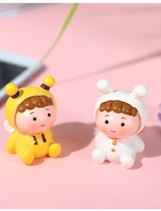 1PC Bean-Shaped Resin Ornament Cute Cartoon Car Center Console Decor | Creative Home Auto Birthday Decoration - Product Image 6