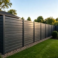 Panneaux de clôture électrique en alliage d'aluminium thermolaqué, design à lattes pour extérieur, clôture de jardin pour l'intimité, personnalisable, résistant à la chaleur, écologique