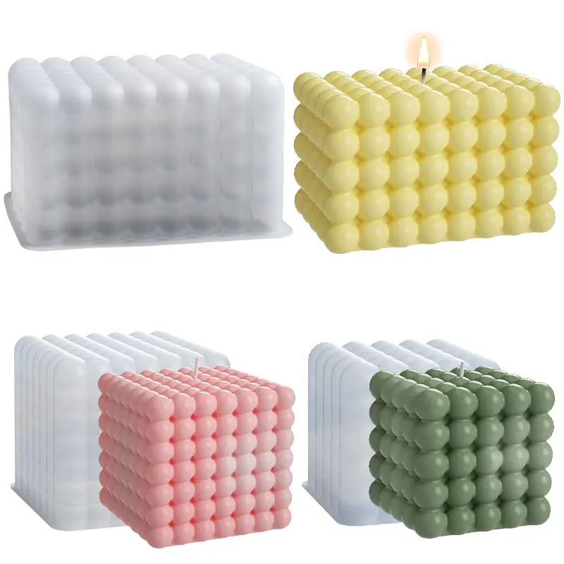 Hot selling silicone 3D bead ball candle moulds DIY Daily decoration candle molds for candle making