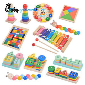 Ensemble de jouets <span class=keywords><strong>Montessori</strong></span> en bois pour tout-petits-<span class=keywords><strong>Kit</strong></span> d'apprentissage éducatif tout-en-un avec activités multiples Z12758D - Product Image 1