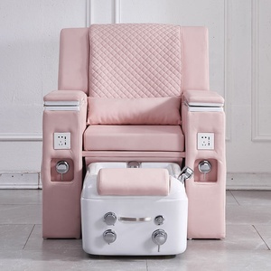 Chaise de manucure inclinable rose à LED, de luxe, avec massage, pour salon de beauté et spa des pieds - Offre spéciale - Product Image 2