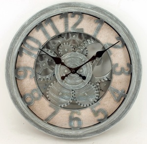 Reloj de Pared Redondo de Cuarzo y Latón, Estilo Vintage, Antiguo, Retro, Esqueleto - Product Image 5