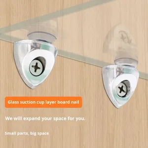 Support de fixation mobile en acier chromé <span class=keywords><strong>pour</strong></span> étagère de séparation de cuisine, armoire, meuble, support fixe <span class=keywords><strong>pour</strong></span> verre, accessoires de mobilier, triangle - Product Image 2