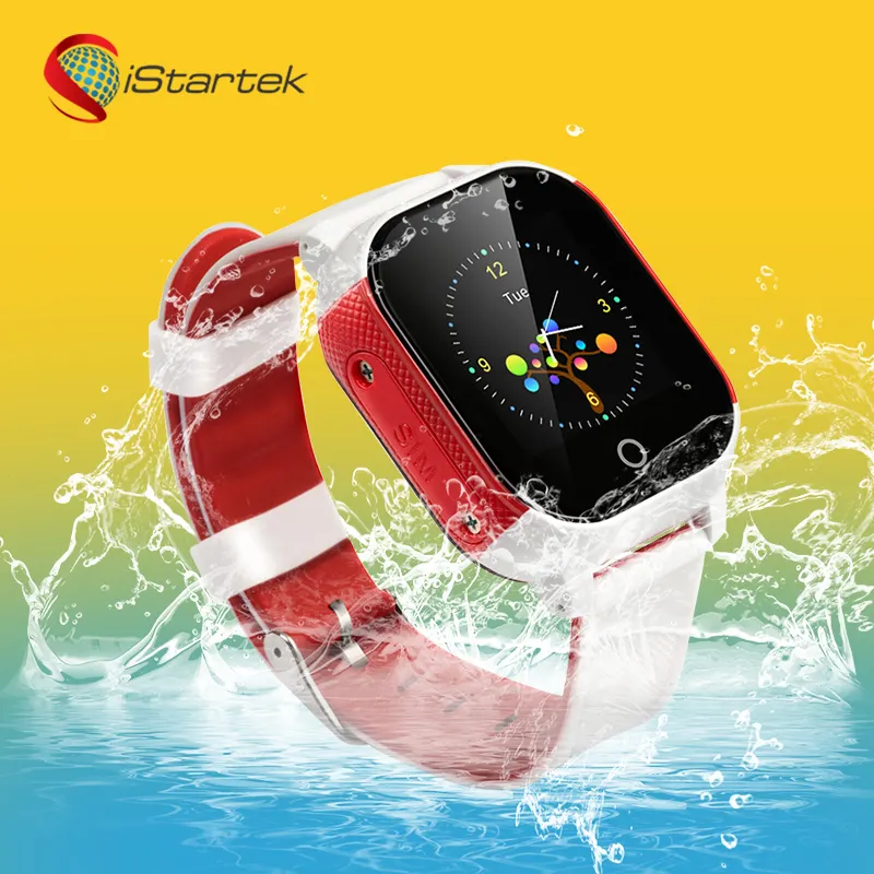 Sicherheit persönliche Senior Handgelenk Smartwatch-Taste wasserdichte Kinder Smartwatch Telefon GPS-Tracker