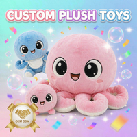 Peluches pieuvre personnalisées OEM ODM, peluches pieuvre souriantes, vente en gros, cadeau