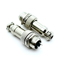 Connecteur de câble Soulin à 2 broches en laiton IP68 pour l'automobile et l'aviation, boîtier en alliage de zinc GX12 pour usage médical et industriel