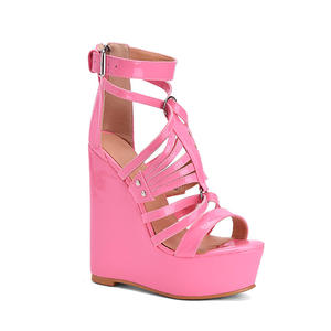 Temukiss — sandales d'été pour femmes, chaussures à talons compensés épais, avec boucle, Sexy, collection 2021 - Product Image 2