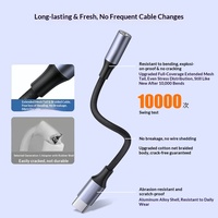 Kabel Data Pengisian Cepat USB-C dengan Adaptor Audio dari Paduan Aluminium dan Jack 3.5mm untuk Ponsel