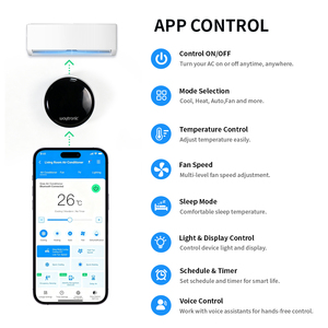 <span class=keywords><strong>Telecomando</strong></span> WiFi Smart per <span class=keywords><strong>Condizionatore</strong></span> con Sensore di Presenza Umana, Controllo Climatizzatore a Risparmio Energetico tramite <span class=keywords><strong>APP</strong></span> e Comando Vocale - Product Image 3