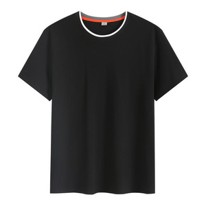 Custom T-Shirt Crew Neck Solid Color Cotton Short Sleeve Leisure Wear For Promotion And Work Uniforms - Product Image 1