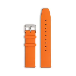 Orange/balck silicone watch band high quality 20mm watch bracelet soft silicone watch straps