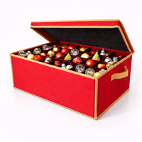 Boîtes de rangement pliables de Noël de grande capacité pour bocaux en verre de 32 oz, ornements fins, ampoules