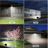 Reflector LED de 55W IP65 de Alta Luminosidad, Ángulo de Haz de 120°, Regulable con Fotocélula, Montaje en Pared para Almacén/Patio/Jardín/Garaje