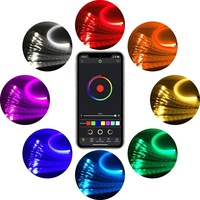 Luces de Fibra Óptica 16W RGBW LED Inteligente Cielo Estrellado con Control Remoto por Aplicación WIFI Cortina de Fibra Impermeable Iluminación de Cielo Estrellado