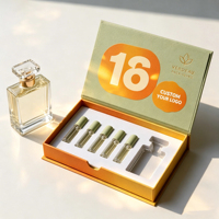Caja de Muestra de Perfume Personalizada, Caja de Regalo Rígida de Cuero para Botella de Perfume de Vidrio de 50 ml y 100 ml, Logotipo Personalizado, Venta al por Mayor, MOQ Bajo