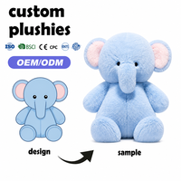 Maskot Gajah Biru Custom OEM ODM untuk Hadiah Promosi Grosir Toko Perlengkapan Bayi dan Ibu Hamil
