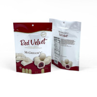 Sachets personnalisés en PE imprimés par gravure, réutilisables, de qualité alimentaire, résistants à l'humidité, pour l'emballage de snacks, noix et bonbons