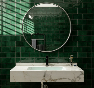 Modern Round Wall-Mounted Smart LED Anti-Fog Bath <b>Mirror</b> with Touch Switch <b>Silver</b> Metal Frame for Home Use - Product Image 1
