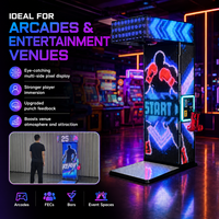 Machine de boxe commerciale Neofuns Boxing Pixel avec écran LED à matrice de points dynamique, notation automatique et effets lumineux d'arcade