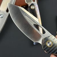 M390 Stahl Klappmesser TC4 Titanlegierung Griff EDC Taschenmesser Keramiklager Outdoor-Werkzeug