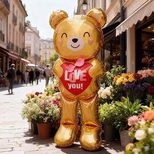 Grande Palloncino in Foil a Forma di Orso Innamorato da 60 Pollici/1,5 Metri per Decorazioni di Compleanni, Matrimoni ed Eventi Promozionali - Product Image 2