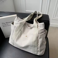 Sacs fourre-tout en toile épaisse personnalisés avec logo, blancs unis, réutilisables, pour courses, en coton, avec poignée, vente en gros